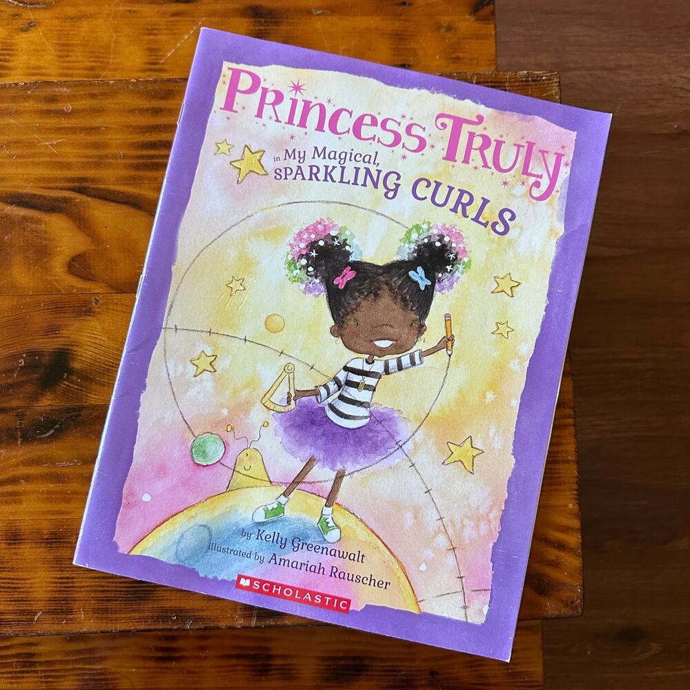 Scholastic Princess Truly In My Magical Sparkling Curls Paperback Book